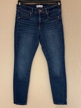4/$15 LOFT Dark Indigo Skinny Jeans